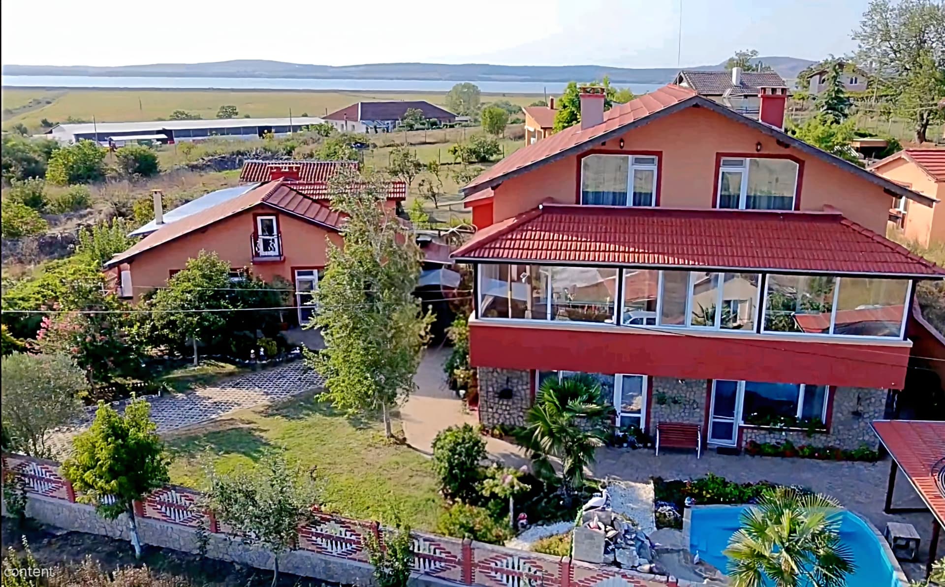 Aerial view of the Burgas-area villa